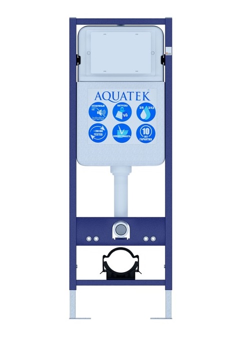 Aquatek Инсталляция для подвесного унитаза узкая Aquatek Standart 37, 1130*370*150 мм, +звукоизоляционная прокладка в Уфе — купить с доставкой | Nova