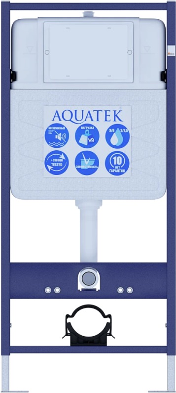 SET AQUATEK ДИВА-015 4в1 (рама AQUATEK Standard INS-0000012+ кркпеж KKI-0000002+клавиша KDI-0000015+унитаз ДИВА AQ2012-00 с тонким сиденьем soft-close в Уфе — купить с доставкой | Nova