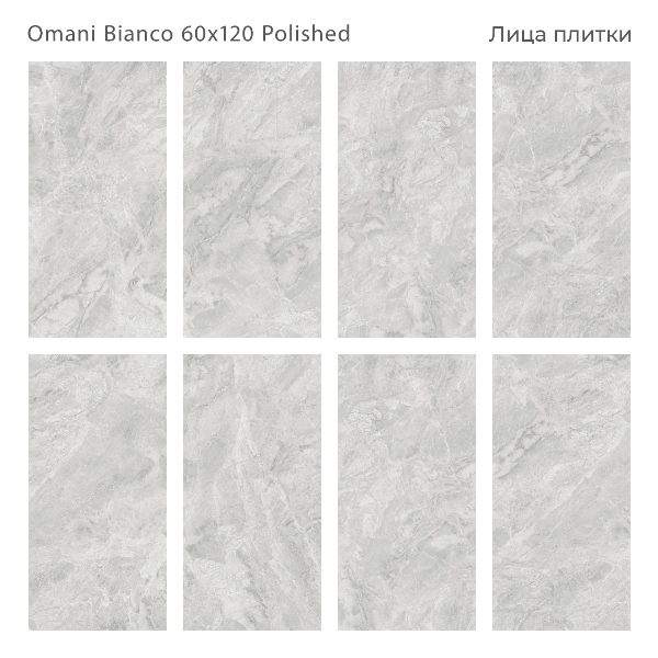 Керамический гранит Omani Bianco Polished 60x120