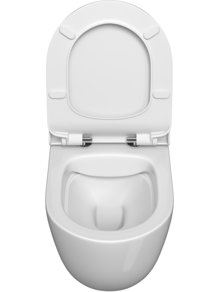 Комплект: L-Box Mia Round SmoothFlush подвесной безободковый унитаз с тонким сиденьем с микролифтом, инсталляцией, без клавиши смыва в Уфе — купить с доставкой | Nova
