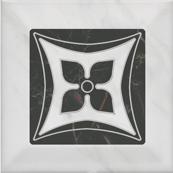 Керамический декор Келуш TOC005 2 грань черно-белый