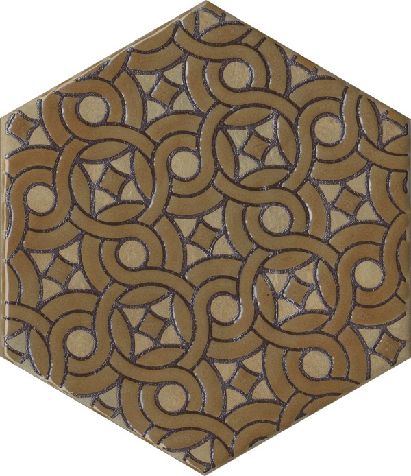 Керамический декор Kerama Marazzi Гроссето VT\A559\SG23039N желтый матовый 20х23,1