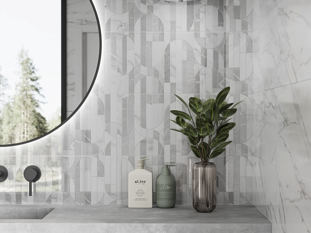 Керамическая плитка Modello white wall 01