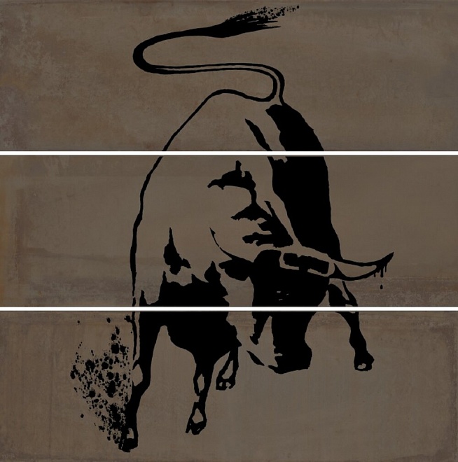 Керамическое панно Раваль VB/A21/3x/13062R Бык