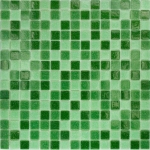 Стеклянная мозаика МС109 зеленый микс
