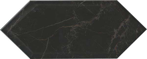 Керамическая плитка Келуш 35010 грань черный глянцевый