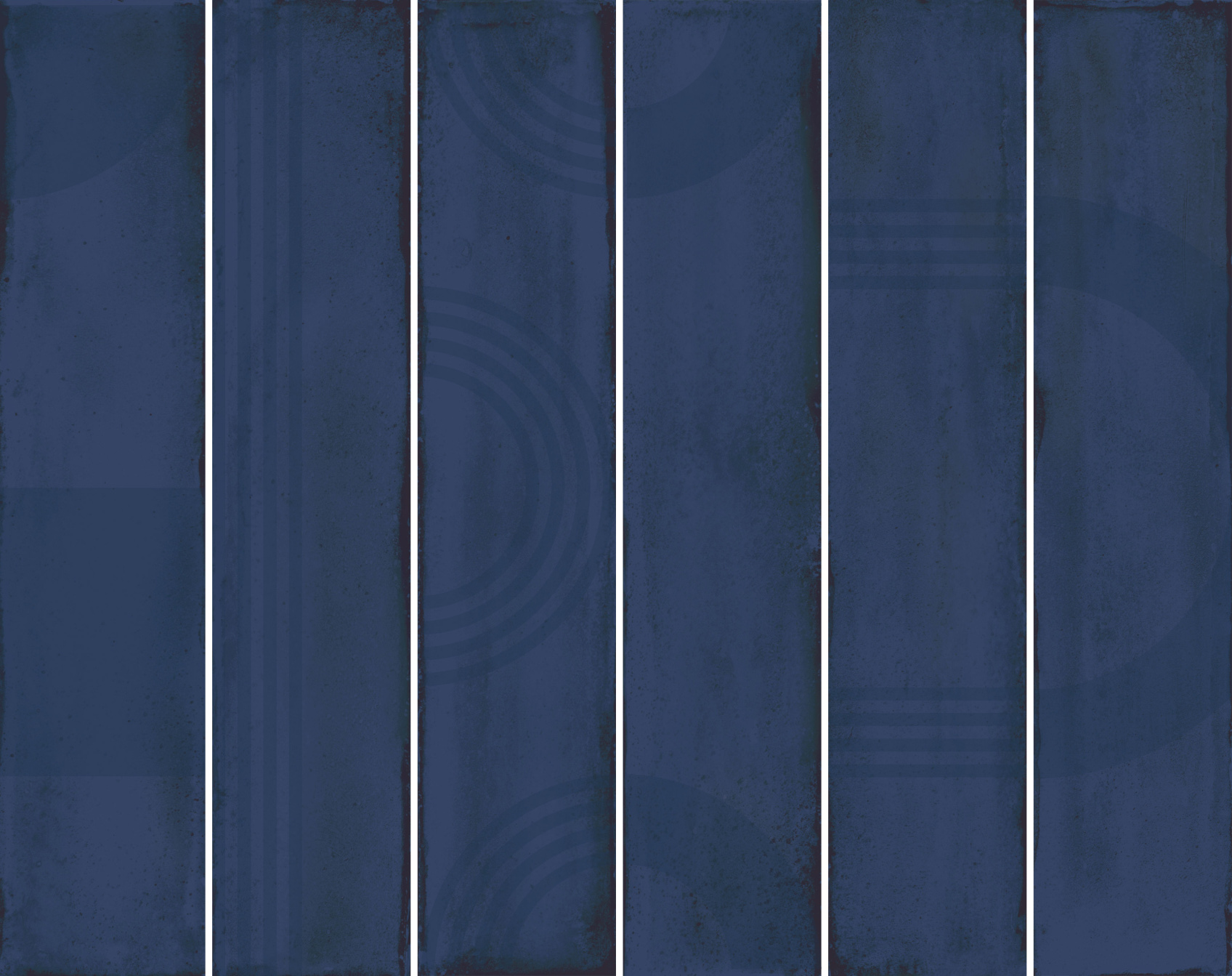 Керамическое панно Kerama Marazzi Мажорель синее тёмное глянцевое (из 6 частей 6х28.5) 36x28.5