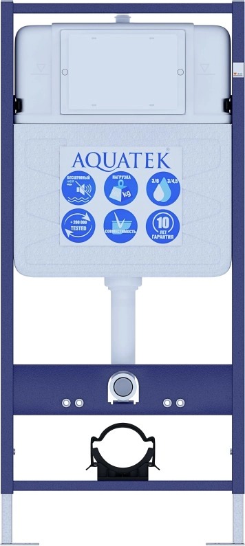 SET AQUATEK КЛАССИК T (рама AQUATEK Standard INS-0000012(без клавиши и крепежа)+унитаз КЛАССИК AQ1112T-00 TORNADO с тонким сиденьем soft-close в Уфе — купить с доставкой | Nova