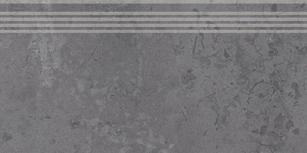 Керамическая ступень Kerama Marazzi Про Лаймстоун DD205120R\GR серый темный натуральный обрезной 30х60