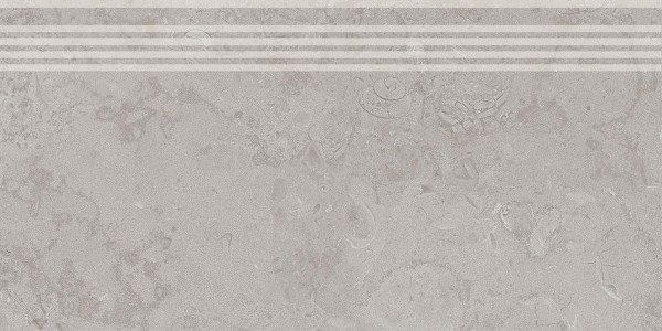 Керамическая ступень Kerama Marazzi Про Лаймстоун DD205220R\GR серый натуральный обрезной 30х60