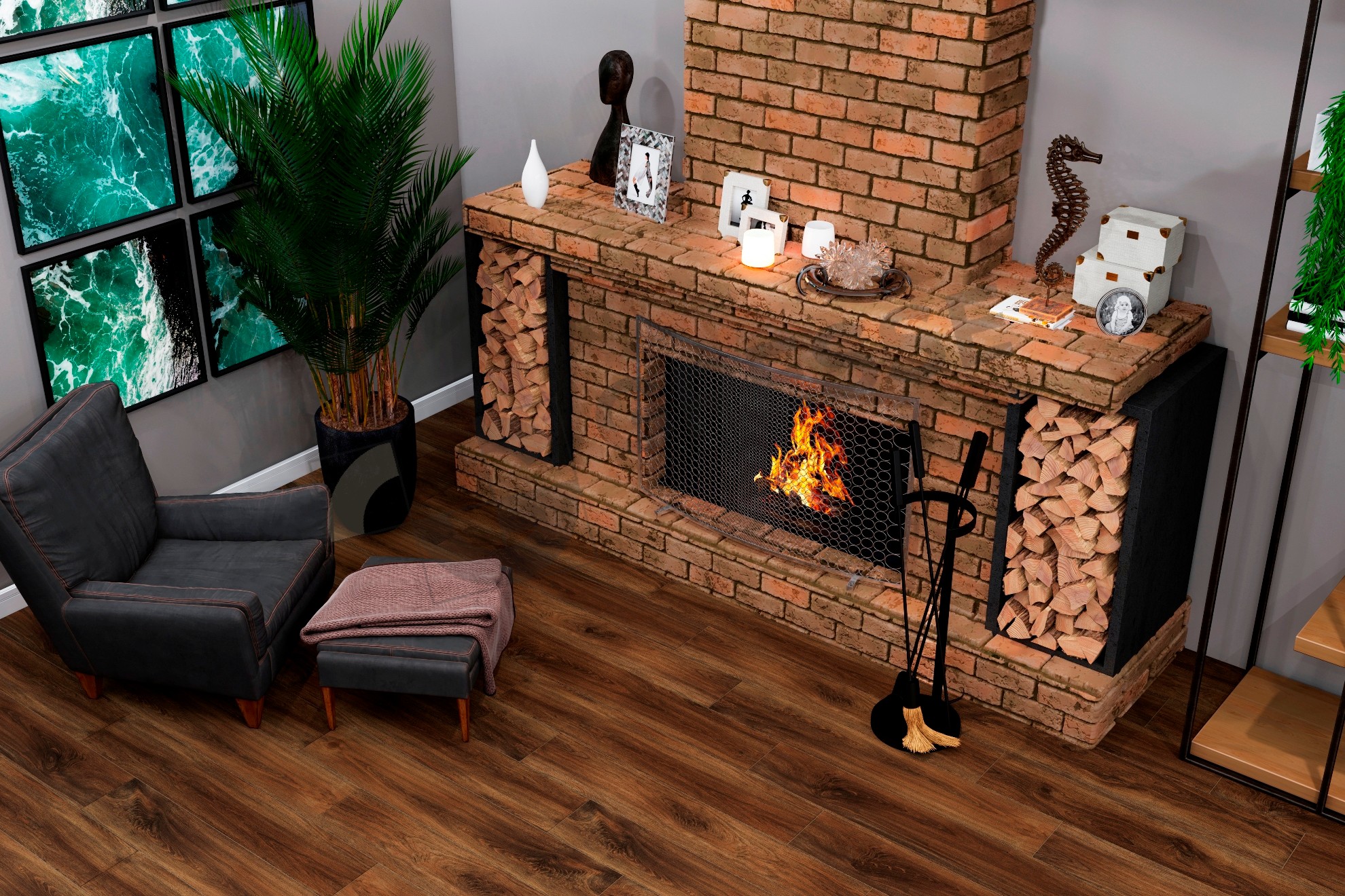 Керамический гранит Gresse GRS11-12S Ajanta-Merbau мербау коричневый 1200x200x10