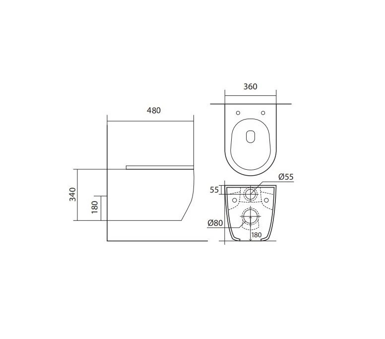 SET AQUATEK ЕВРОПА T-KKI1 (рама AQUATEK Standard INS-0000012(без клавиши)+крепеж KKI-0000001+унитаз ЕВРОПА AQ1900T-00 с тонким сиденьем soft-close в Уфе — купить с доставкой | Nova