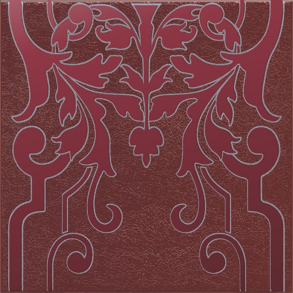 Керамический декор Барберино HGD\C566\5293 2 бордо глянцевый