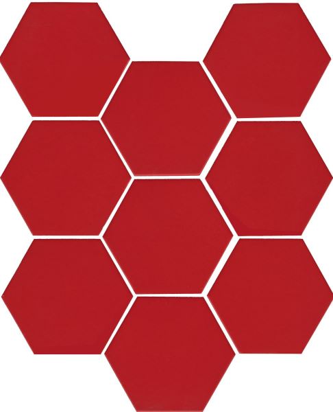 Керамический гранит Кальсада SG1009N красный натуральный (полотно 37х31см из 9 частей 12х10,4см)