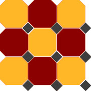 Керамогранит 4421/20 OCT14-B Brick Red 20 Ochre Yellow 21 OCTAGON/Black 14 Dots 30x30 см OCT21/20 DOT14-B в Уфе — купить с доставкой | Nova