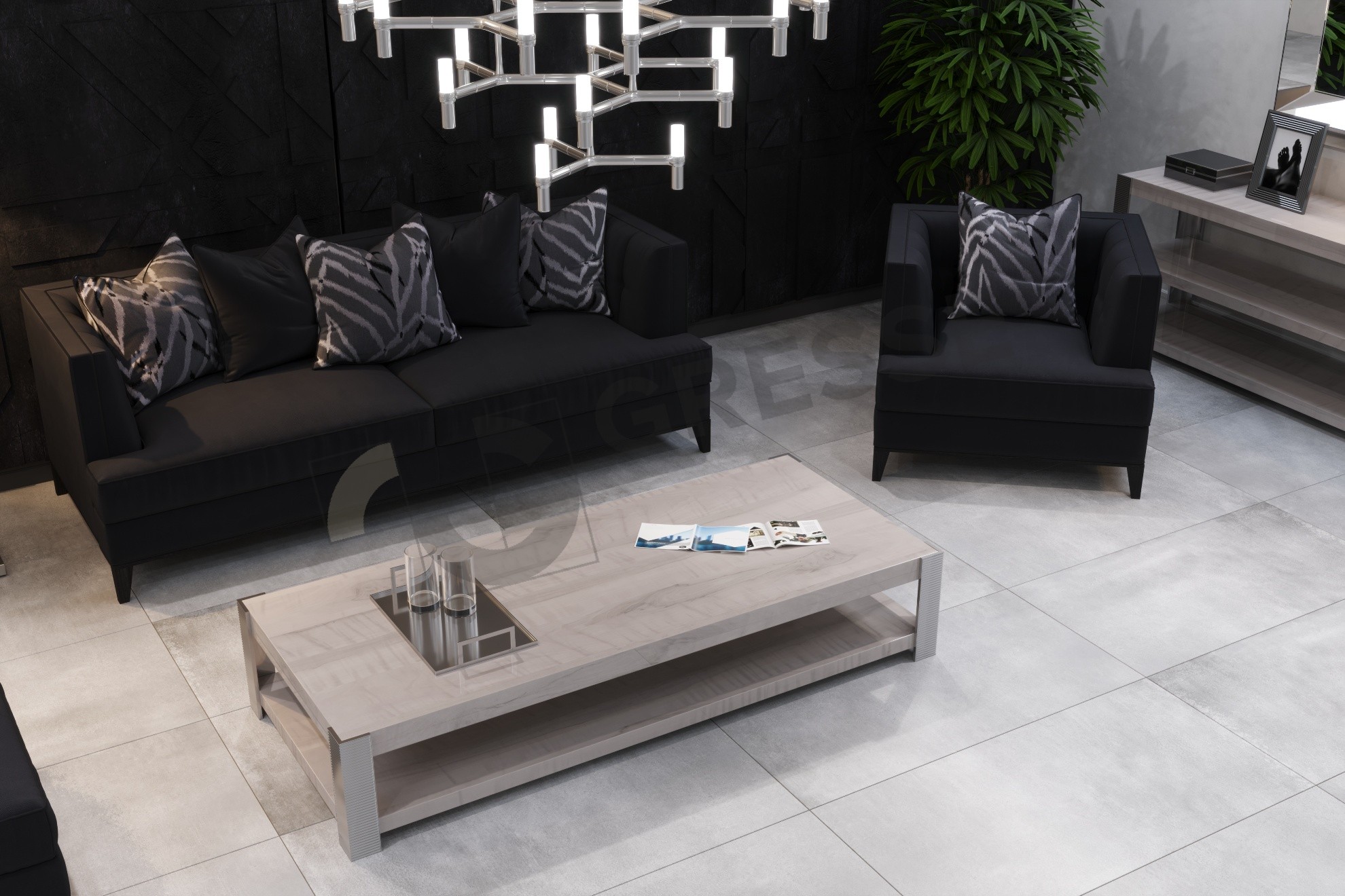 Керамический гранит Gresse GRS06-05 Matera-Steel серый бетон 600x600x10