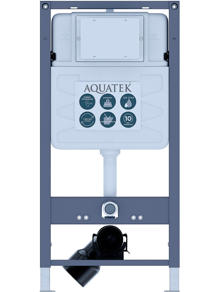 SET AQUATEK ЕВРОПА (рама AQUATEK Standard INSP-0000001 (без клавиши и крепежа)+унитаз ЕВРОПА AQ1900T-00 с тонким сиденьем soft-close в Уфе — купить с доставкой | Nova