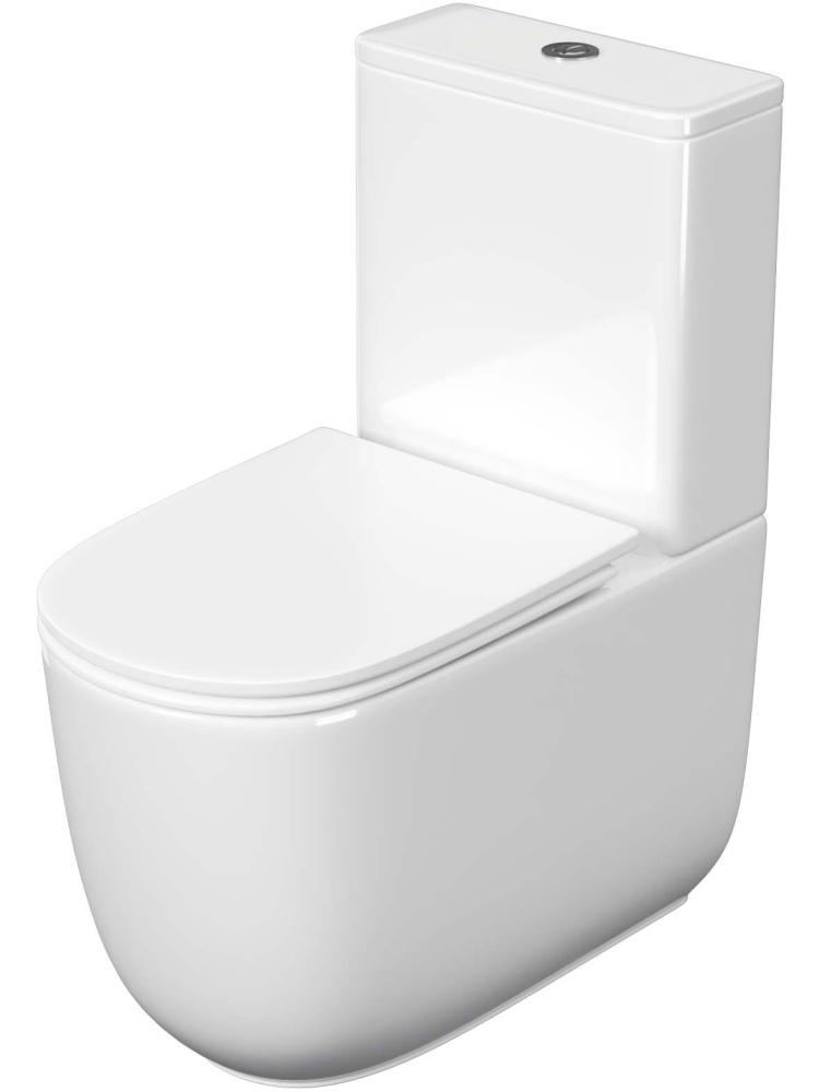 Унитаз напольный, безободковый, система смыва торнадо, Aquatek Optima Plus 620x355x790 в Уфе — купить с доставкой | Nova