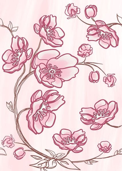 Керамический декор Axima Агата розовый D1 25x35