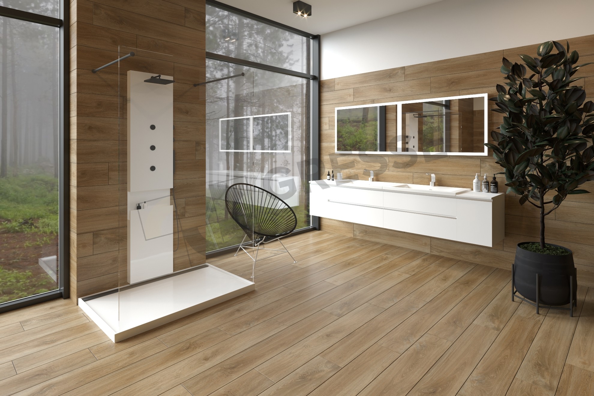 Керамический гранит Gresse Troo GRS10-01S Makassar макассар коричневый 1200x200x10