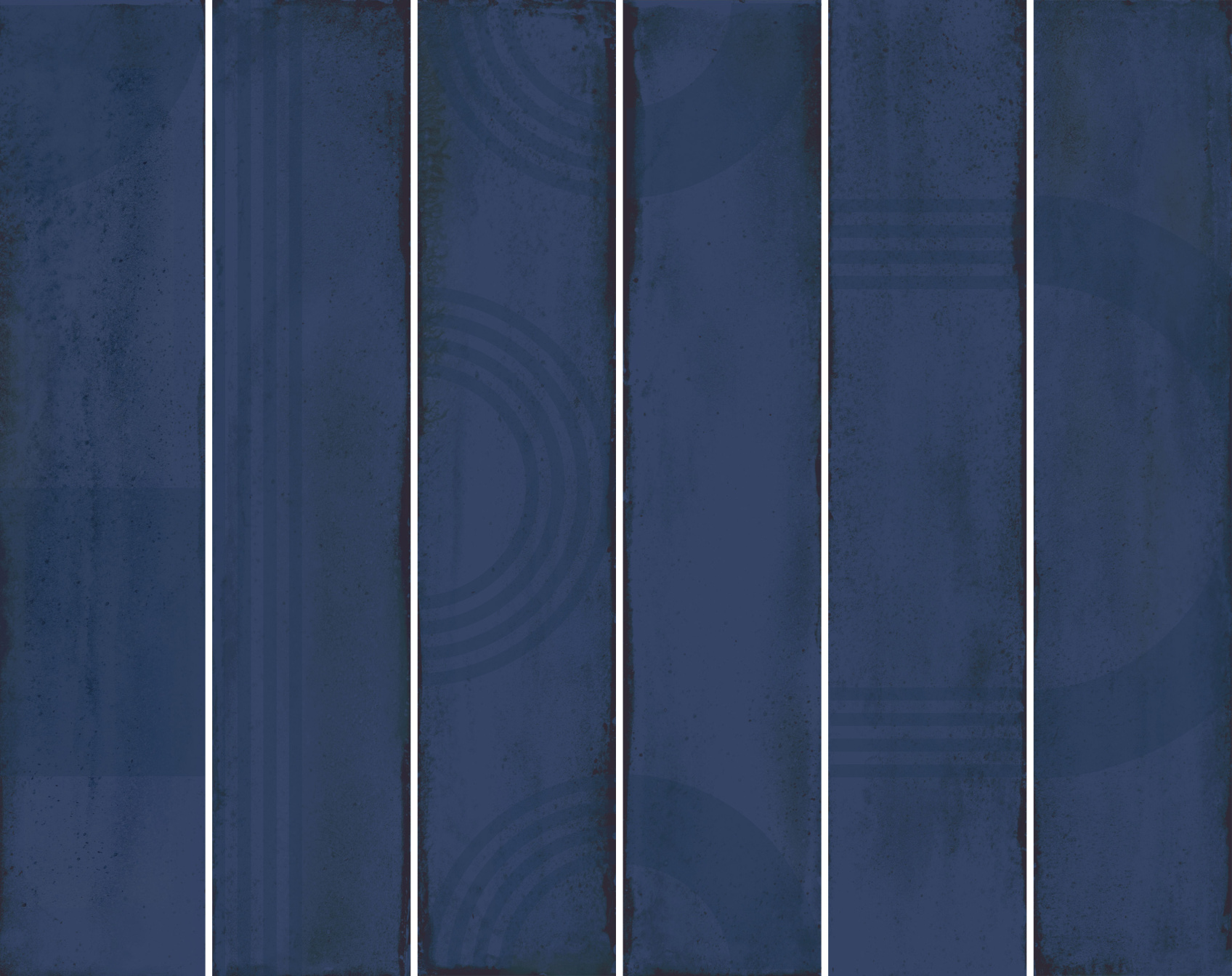 Керамическое панно Kerama Marazzi Мажорель синее тёмное глянцевое (из 6 частей 6х28.5) 36x28.5