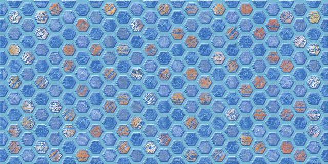 Керамический декор Axima Анкона D1 синий 30x60