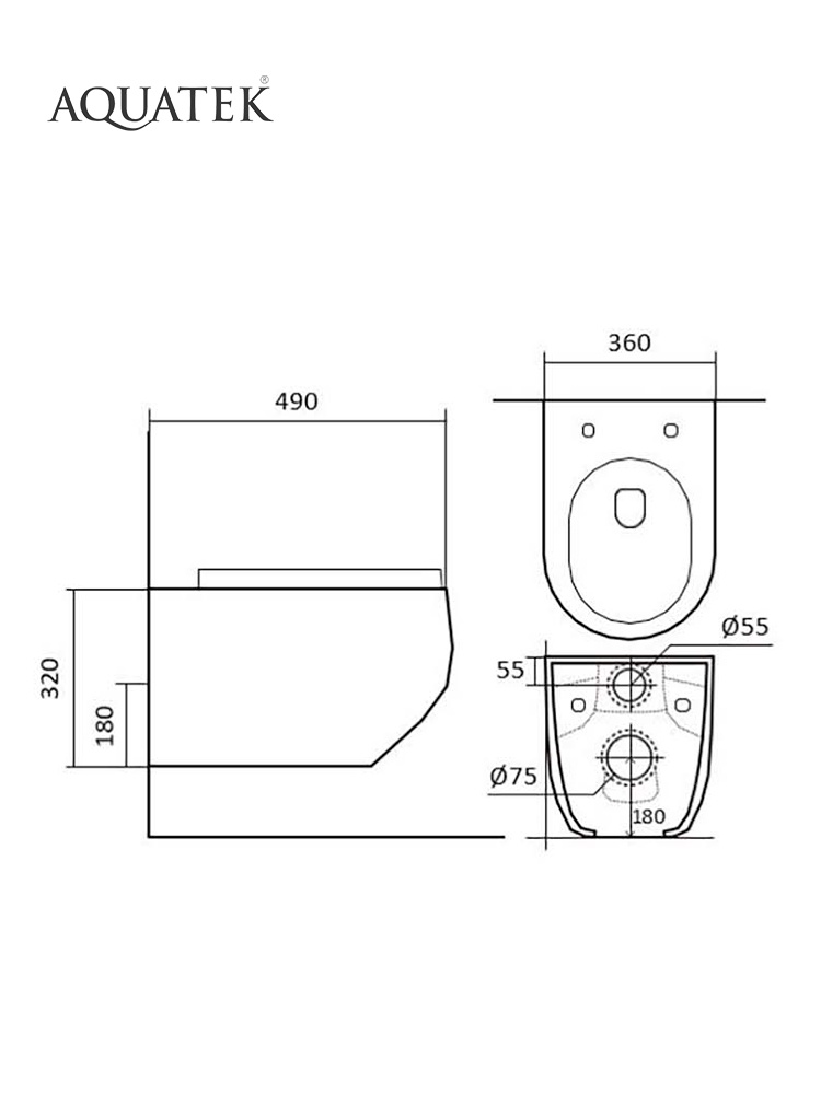SET AQUATEK ЕВРОПА cm-017 4в1 (рама AQUATEK Standard INS-0000012+крепеж KKI-0000002+клавиша KDI-0000017+унитаз ЕВРОПА AQ1900-00 с тонким сиденьем soft в Уфе — купить с доставкой | Nova