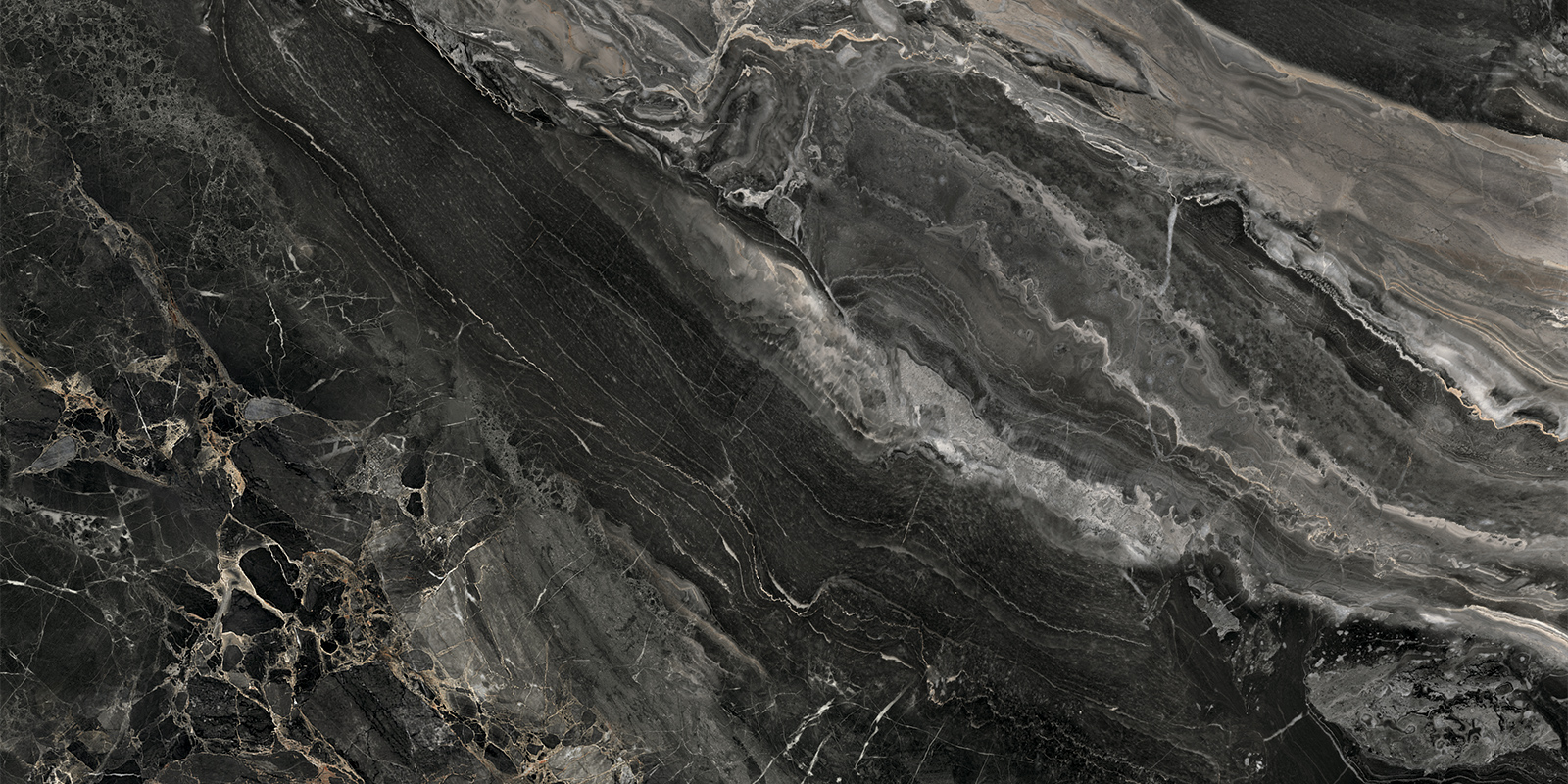 Керамический гранит Artkera Group Karpaty Marble black полированная 60х120 60120KRT99P в Уфе — купить с доставкой | Nova