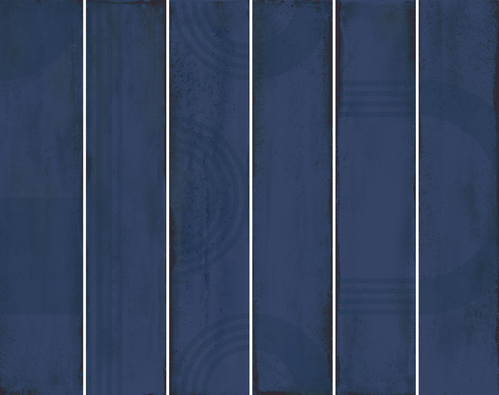 Керамическое панно Kerama Marazzi Мажорель синее тёмное глянцевое (из 6 частей 6х28.5) 36x28.5