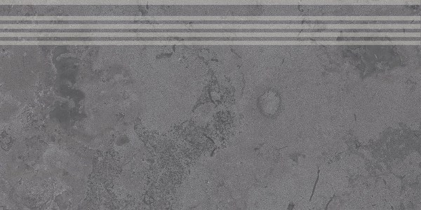 Керамическая ступень Kerama Marazzi Про Лаймстоун DD205120R\GR серый темный натуральный обрезной 30х60