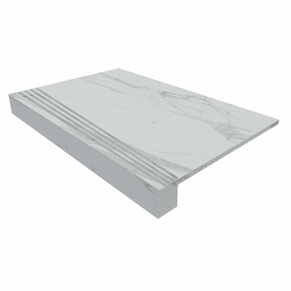 Комплект (Ступень MN01 (33x120) непол. (прямоугол. бортик) + Подступенок (14,5x120))