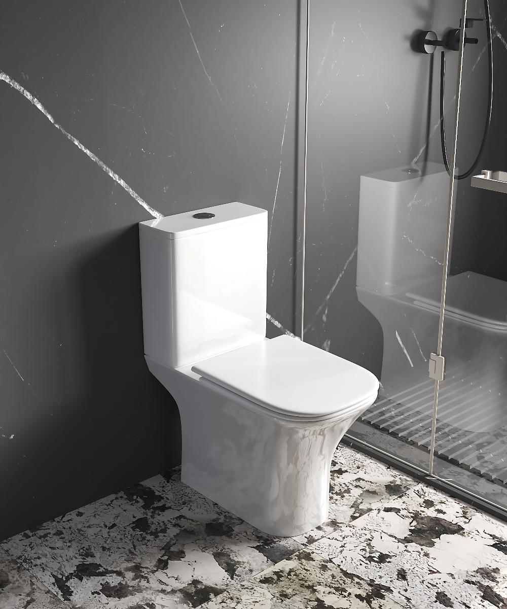 Унитаз напольный, безободковый TORNADO, Aquatek Optima T Square, 655х340х795 в Уфе — купить с доставкой | Nova