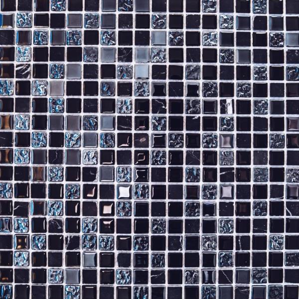 Стеклянная мозаика с камнем Tesla