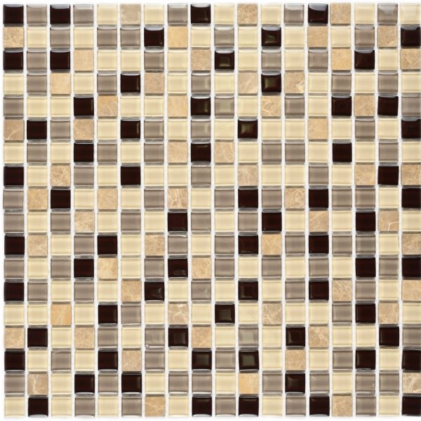 Стеклянная мозаика с камнем Amelia