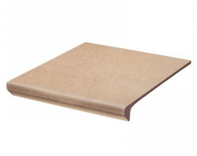 Ступень Mattone Sabbia Beige простая с капиносом структурная