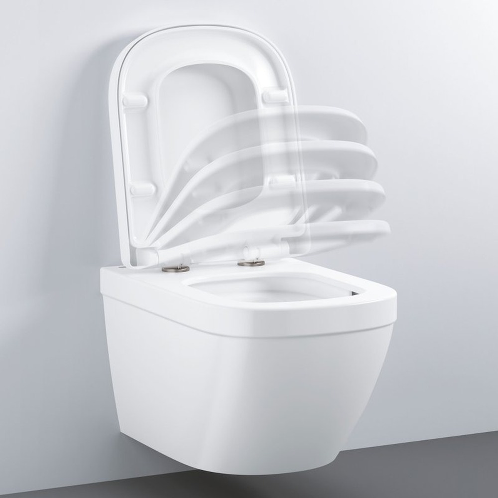 Euro Ceramic Сиденье для WC с микролифтом, альпин белый (замена арт. 39330001) в Уфе — купить с доставкой | Nova