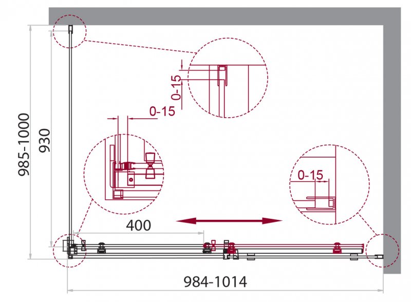 Душевой уголок ACQUA –A-1 100х100-C-Cr