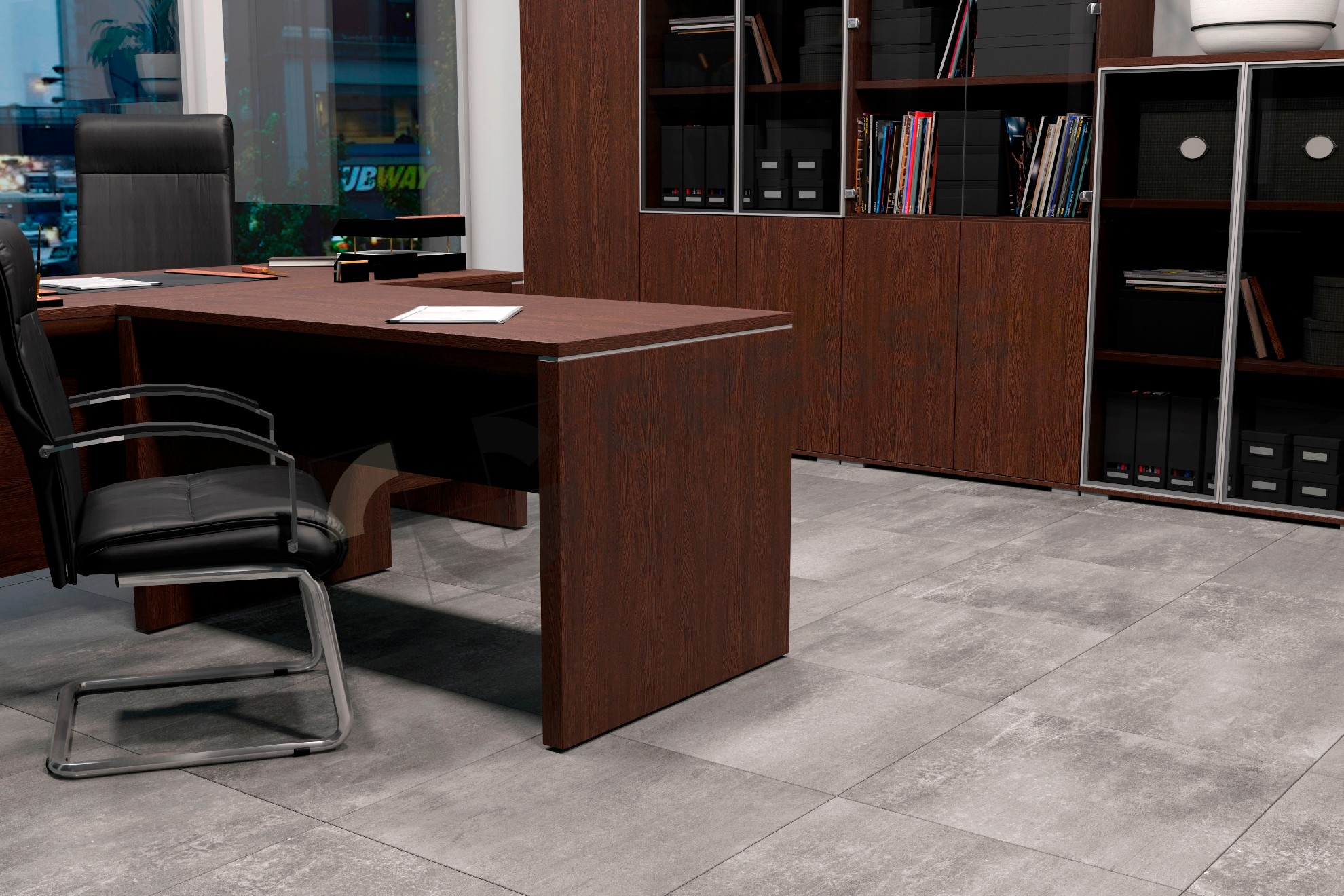 Керамический гранит Gresse GRS07-03 Madain-Carbon темно-серый 600x600x10