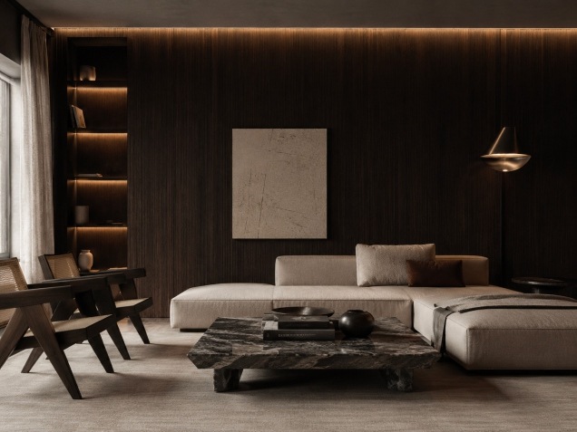 Бамбуковая панель Bonaparte Structural wood dark nut 1080*2800*8 (1шт.=3,024 кв.м.) connect в Уфе — купить с доставкой | Nova