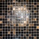 Стеклянная мозаика HK12 чёрное золото