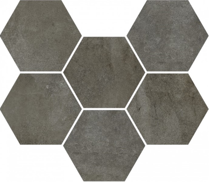 Керамическая мозаика Экспо Дарк Гексагон 25х29