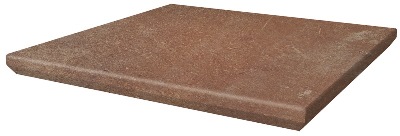 Ступень Scandiano Rosso Kapinos Stopnica Narożna угловая с капиносом структура