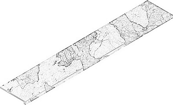 Керамическая ступень Italon Этернум все цвета фронтальная 33х160