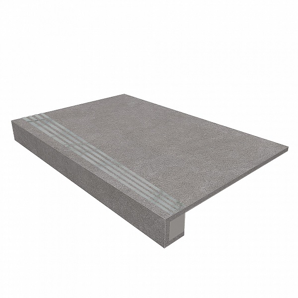 Комплект Estima Luna (Ступень LN02 (33x120) непол. (прямоугол. бортик)+ Подступенок (14,5x120))