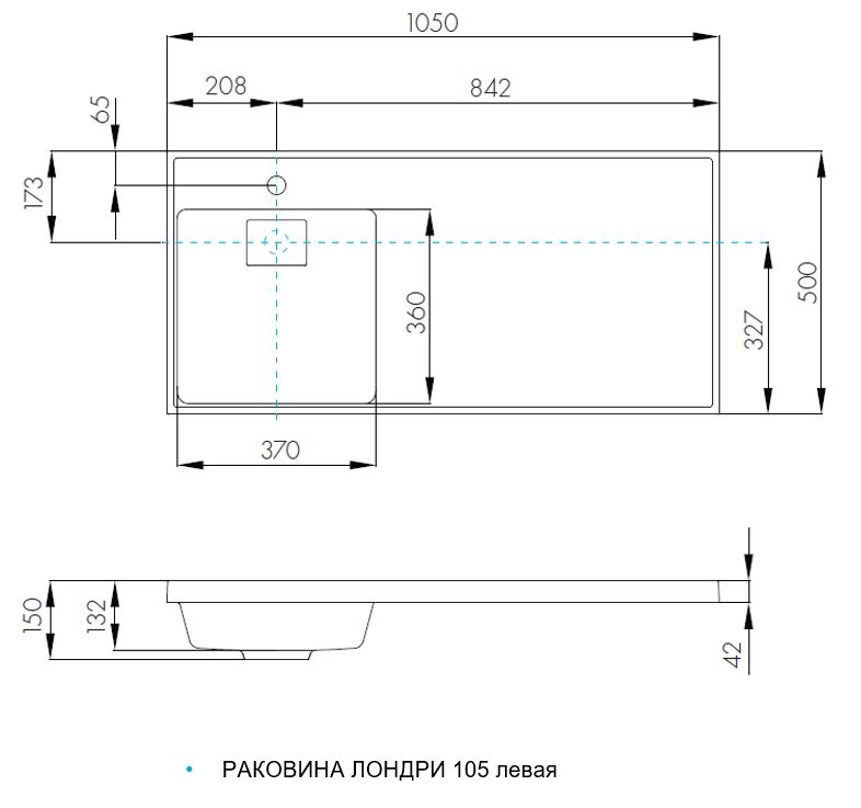 Набор: 1A236001LH010 Тумба-умывальник Лондри 40/ 1A72833KLH01L Раковина Лондри 105 левая, бел. в Уфе — купить с доставкой | Nova