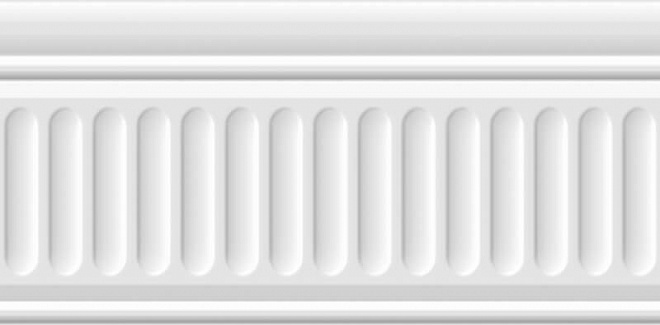 Керамический бордюр Бланше 19048/3F белый структурированный