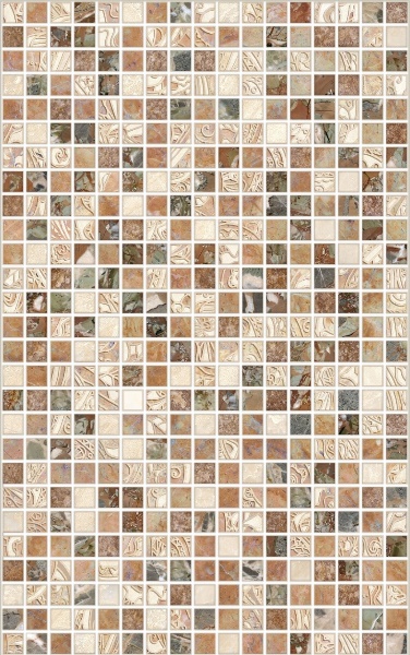 Керамическая плитка Мозаика Нео темно-бежевая