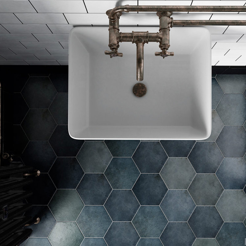 Плитка керамическая напольная 24951 HERITAGE HEXÁGONO Indigo 17,5х20 см 24951 в Уфе — купить с доставкой | Nova