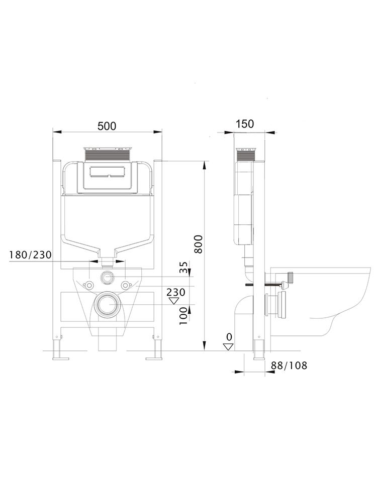 SET AQUATEK ЛИБРА T-TDI002 рама Standard INS-0000018+унитаз AQ1505T-00 с тонким сиденьем soft-close+крепление KKI-0000002 +кнопка TDI-0000002 в Уфе — купить с доставкой | Nova