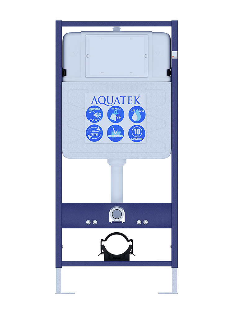 SET AQUATEK ЛИБРА T (рама AQUATEK Standard INS-0000012(без клавиши и крепежа)+унитаз ЛИБРА AQ1505T-00 с тонким сиденьем soft-close TORNADO) в Уфе — купить с доставкой | Nova